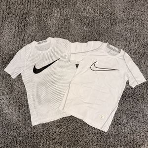2 Nike Pro Fitted Shirts